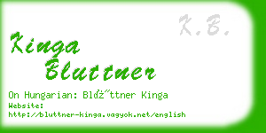 kinga bluttner business card